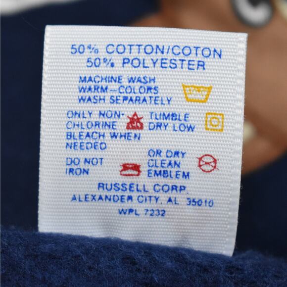 Vintage Angel Bear Navy Blue button up cardigan sweatshirt fits up to sz xlarge - Picture 6 of 8